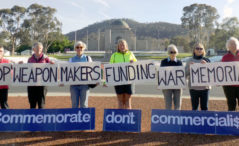 MAPW protesting at Australian War Memorial